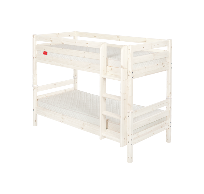 经典直梯双层床-白色90cm